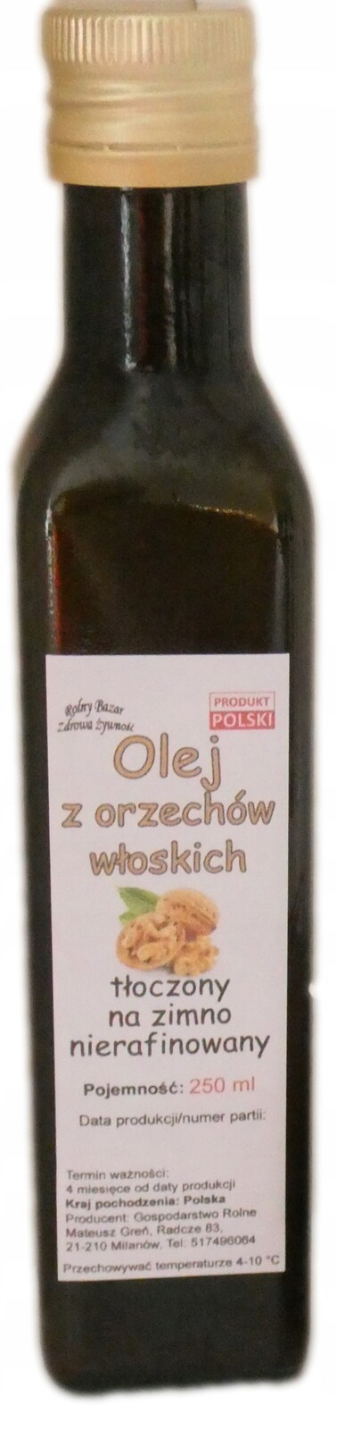 Nerafinovaný olej z vlašských ořechů Rolny Bazar 500 ml