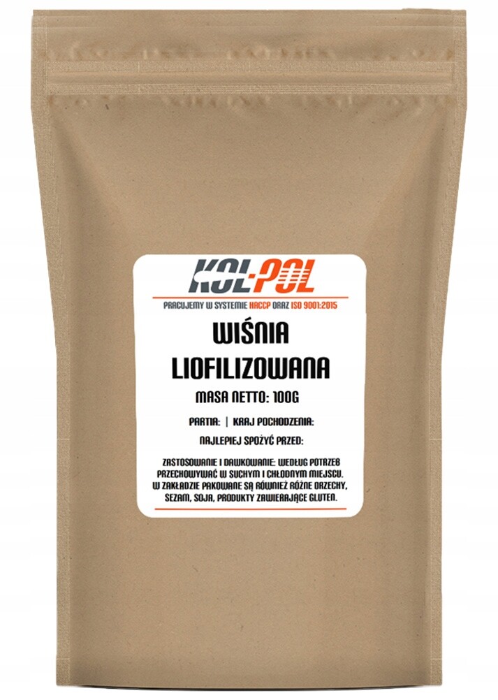 Višně Lyofilizované 100g Celé Lyofilizované Ovoce Višeň Kol-Pol