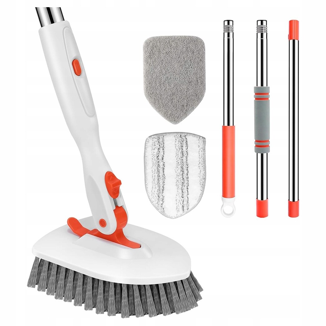 Teleskopický Kartáč Do Koupelny 3V1, Čištění, Nastavitelný