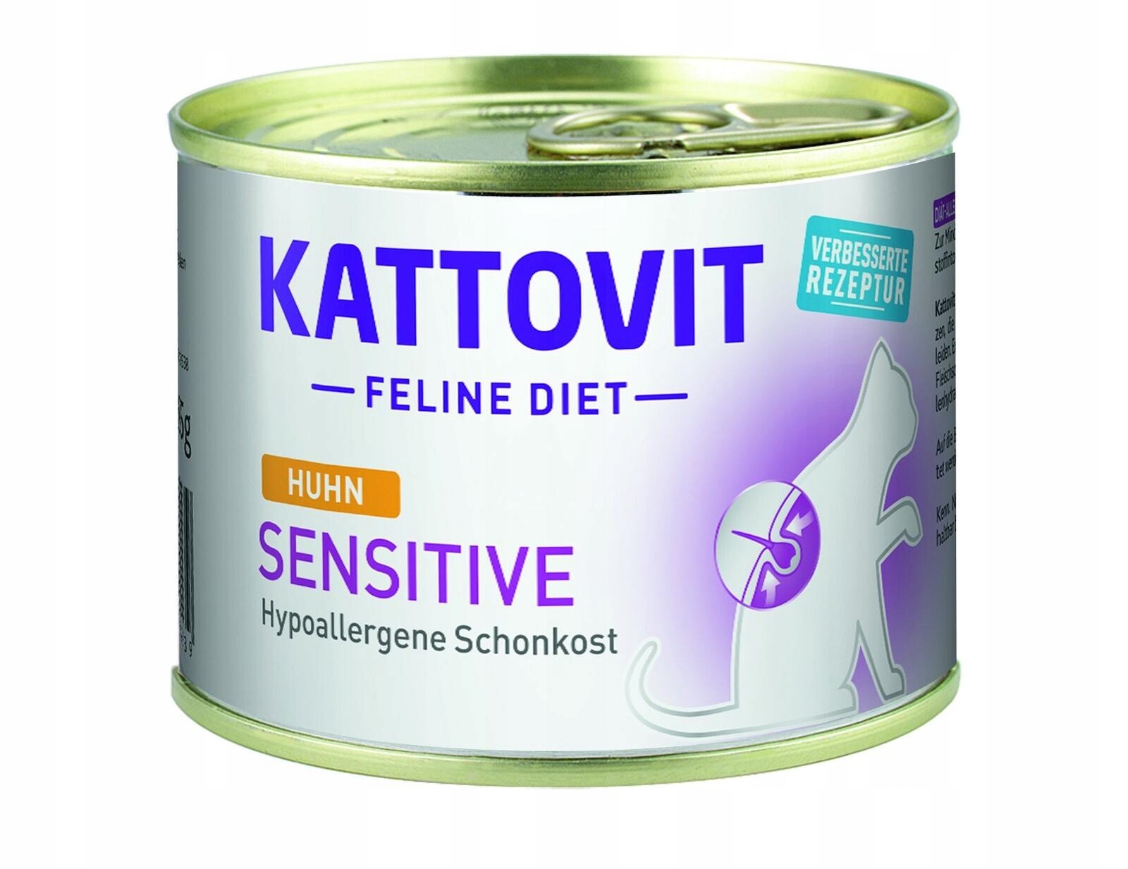 8X Kattovit Sensitive Kuřecí bezobilné krmivo pro kočky 185 g