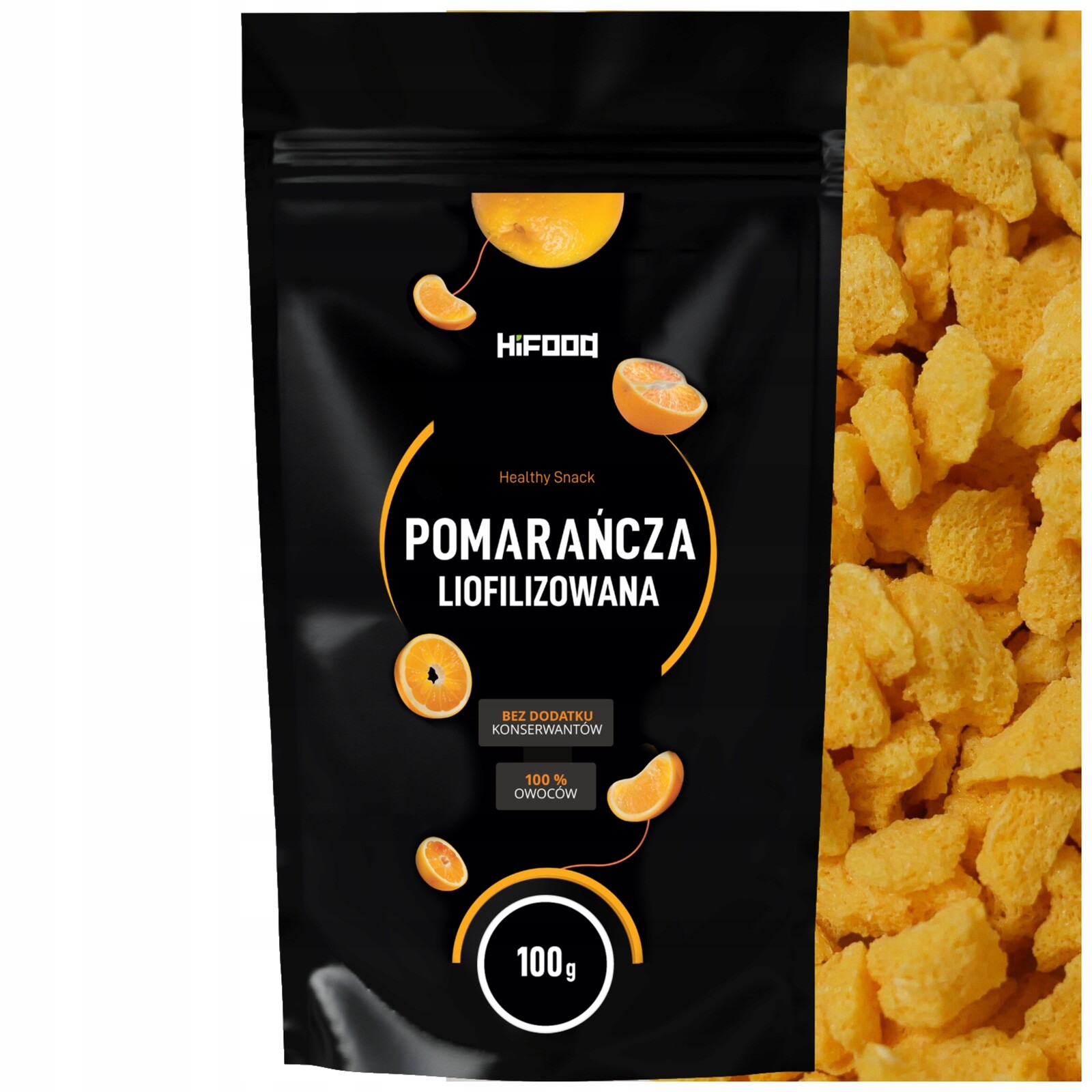 Pomeranče Pomeranč Lyofilizovaný Drcené, kousky HiFOOD 100 g