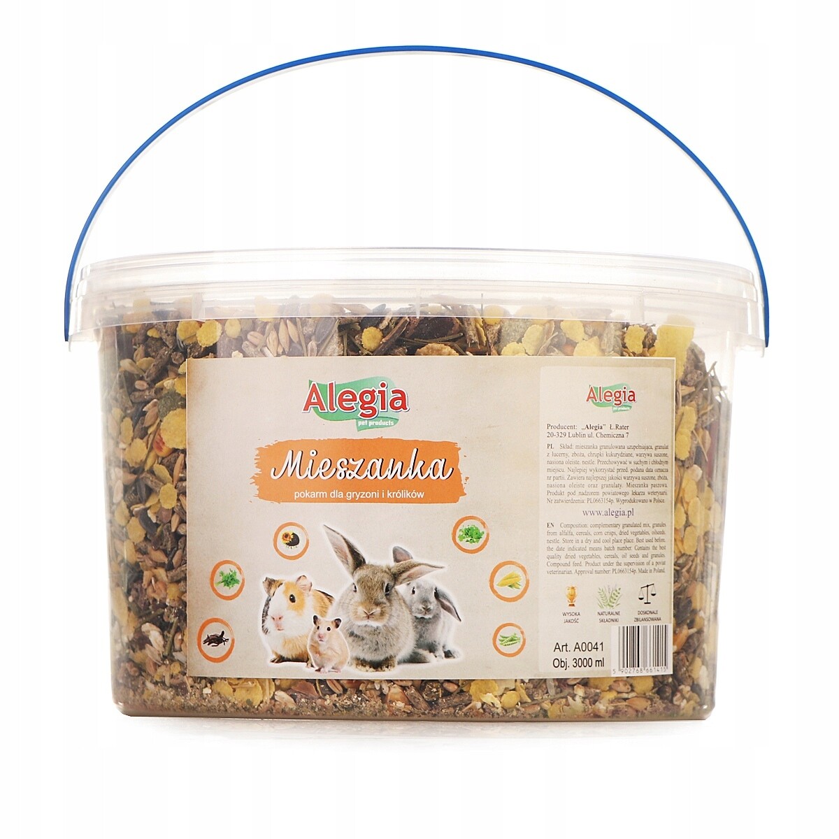 Směs pro hlodavce Alegia 3 l