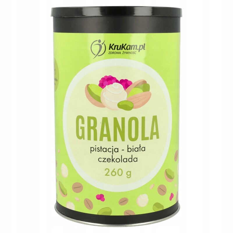 Granola s pistáciemi a bílou čokoládou 260g Krukam