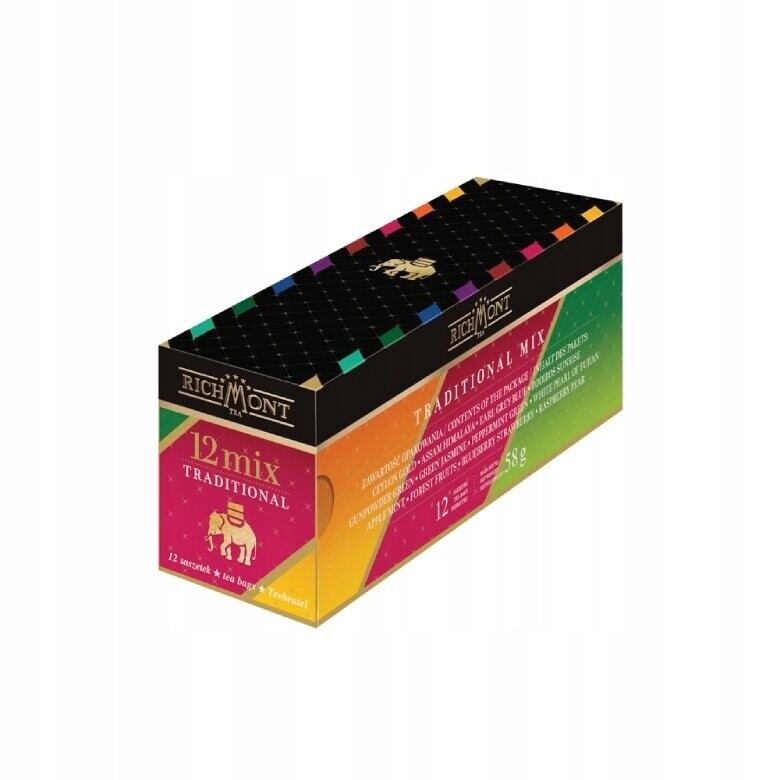 Čaj Richmont Traditional Mix – sada 12 příchutí