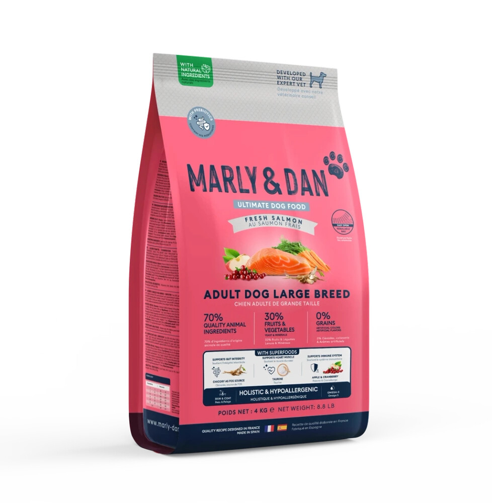 Marly & Dan Adult Dog Large Breed Fresh Salmon Holistic & Hypoalergenní 12 kg