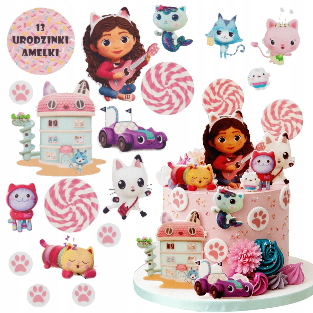 Oplatek na dort Słodka Fanaberia vícebarevná pohádková