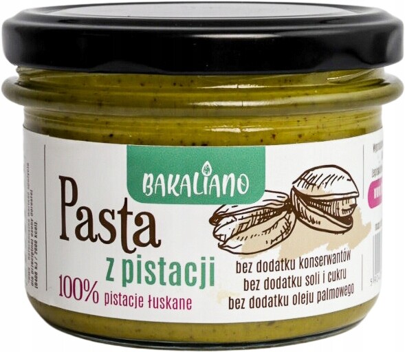 Pistáciová pasta Bakaliano 200 g veganská, bez oxidu siřičitého