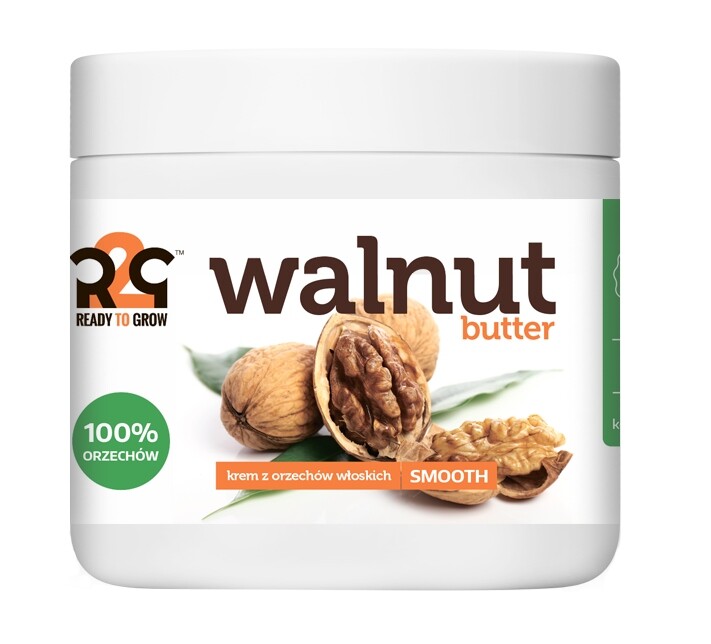 R2G Krém z vlašských ořechů, ořechové máslo, pasta hladká, 500g