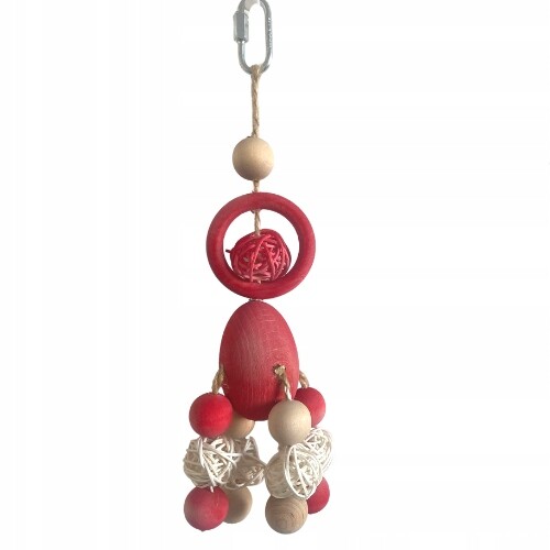 Papouščí vejce Dřevěná, nápaditá hračka pro všechny papoušky