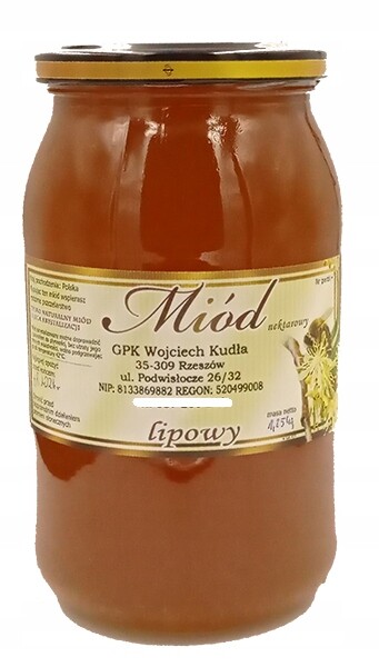 Lipový květový med, pastovaný Pasieka Rodzinna 1,15 kg