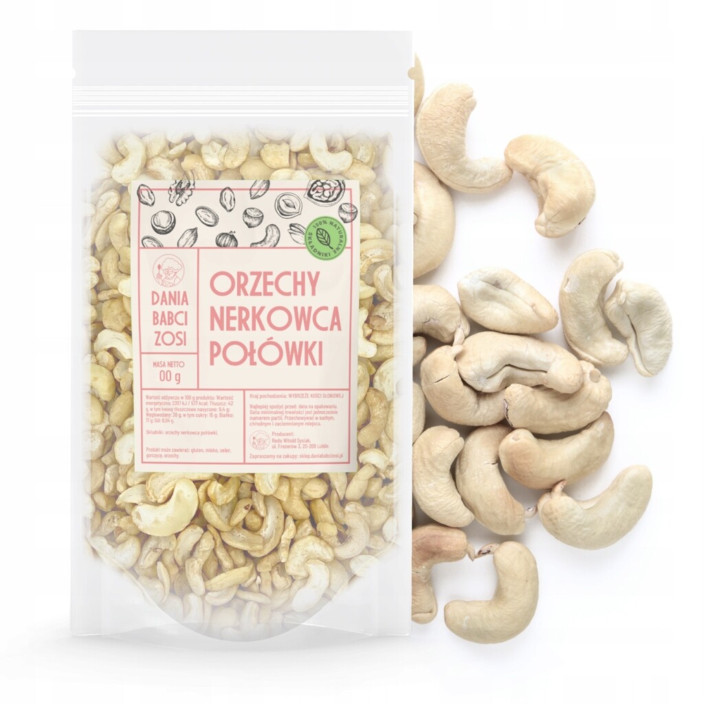 Dania Babci Zosi Kešu ořechy půlky, 1000 g