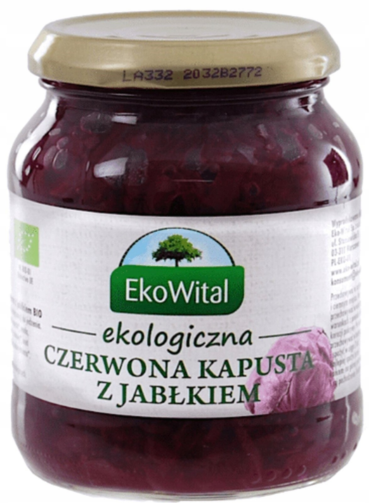 6 x Ekowital Červené zelí s jablkem Bio 340 g