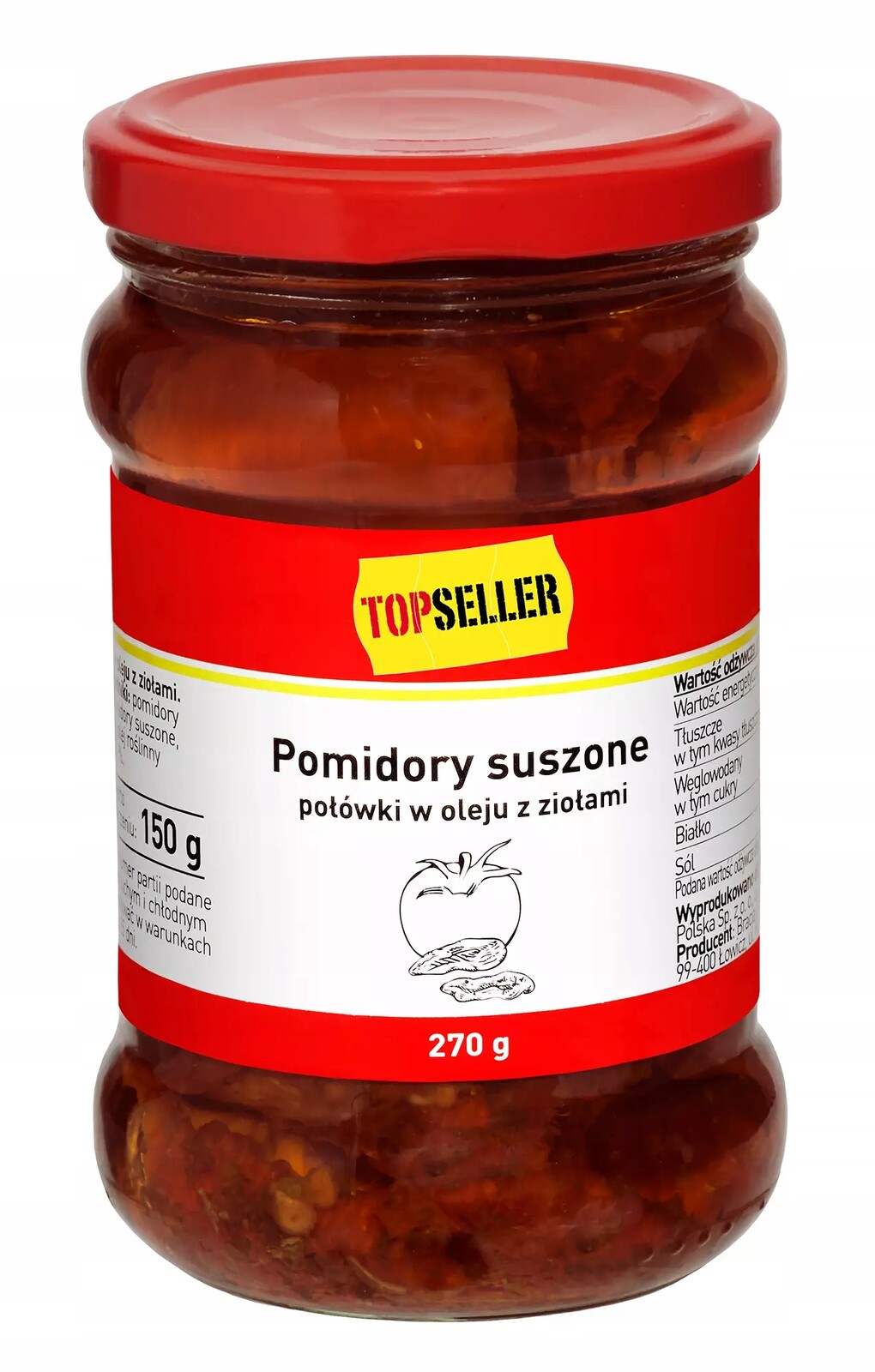 Topseller Rajčata v oleji s bylinkami 270 g