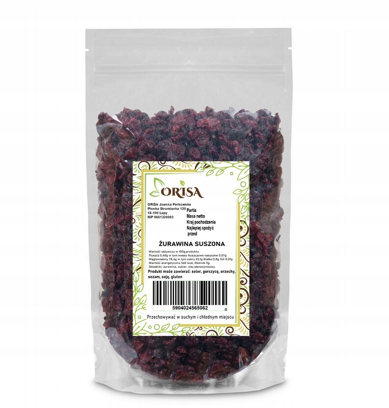 Brusinky sušené půlené Orisa 1000 g