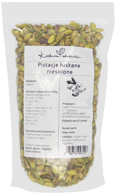 Loupané pistácie Kuchnia Zdrowia 250 g nesolené, přírodní