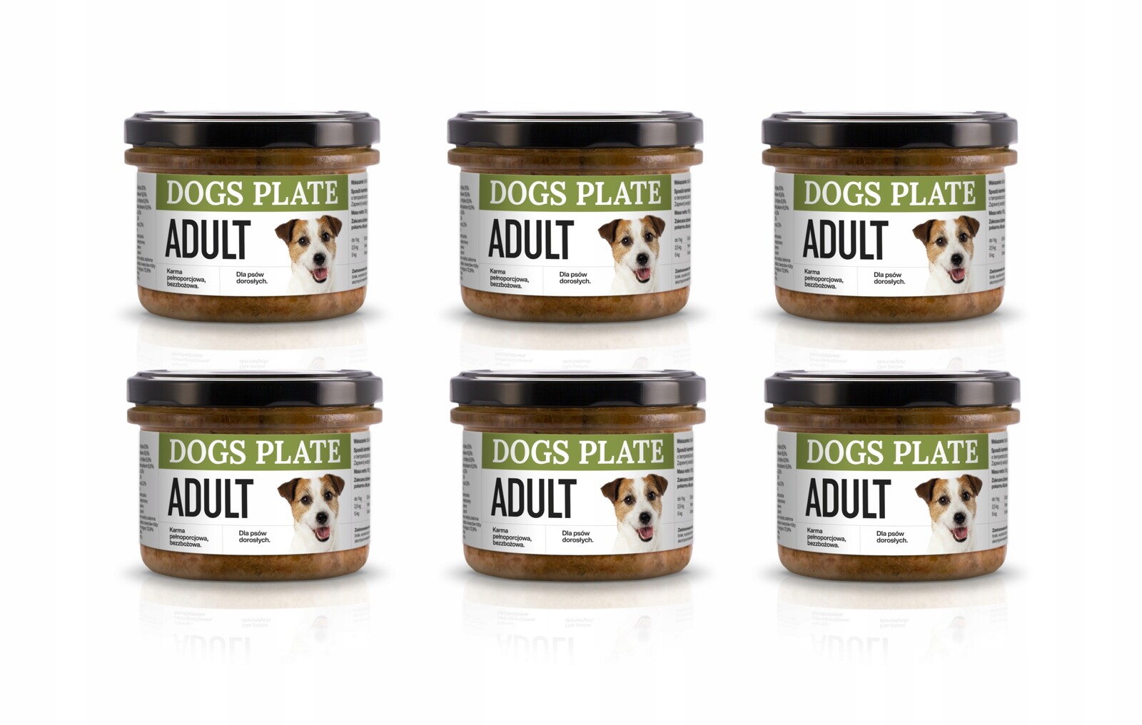 Dogs Plate Adult – pro aktivní psy 6x180 g