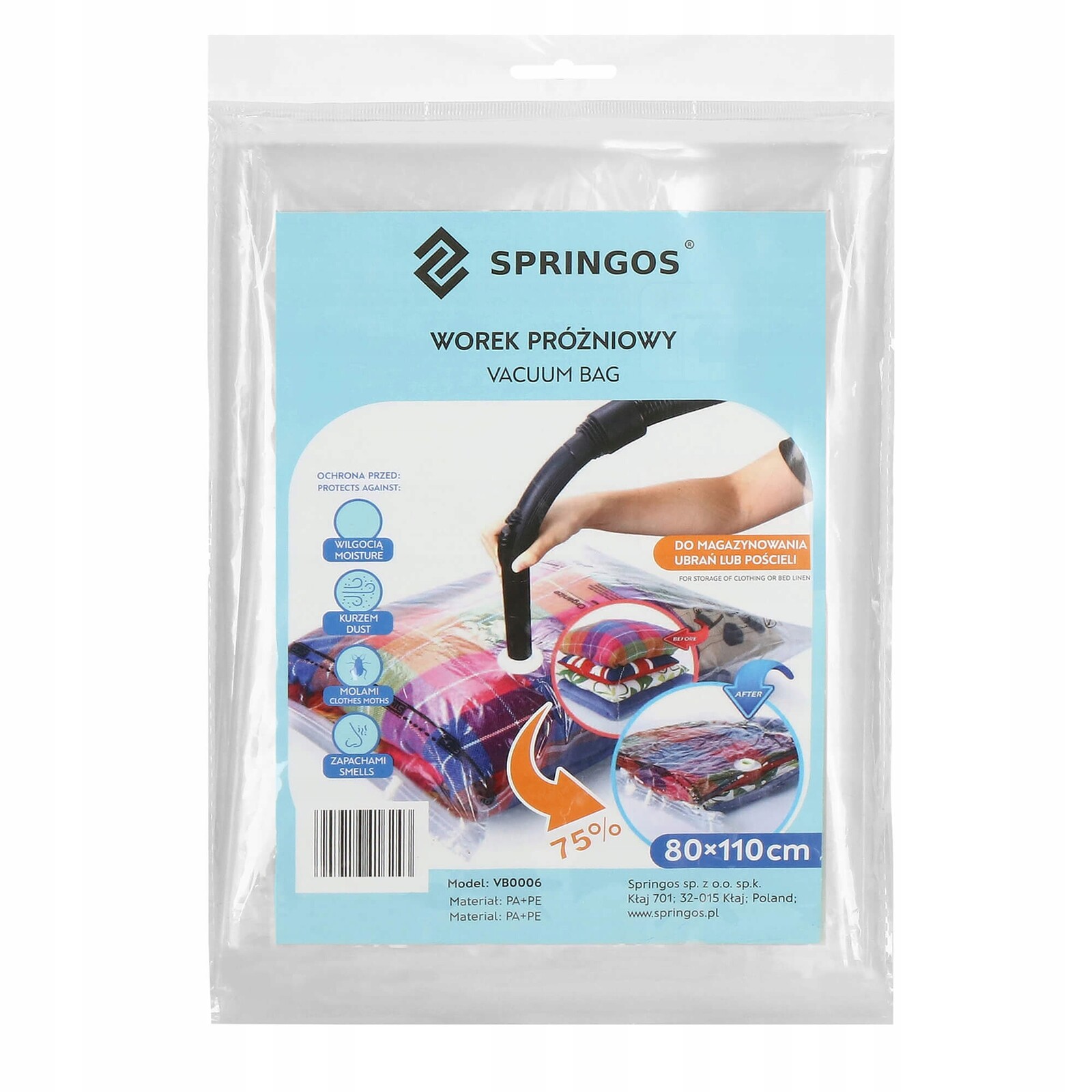 Vákuový pytel Springos 80 x 110 cm 1 ks