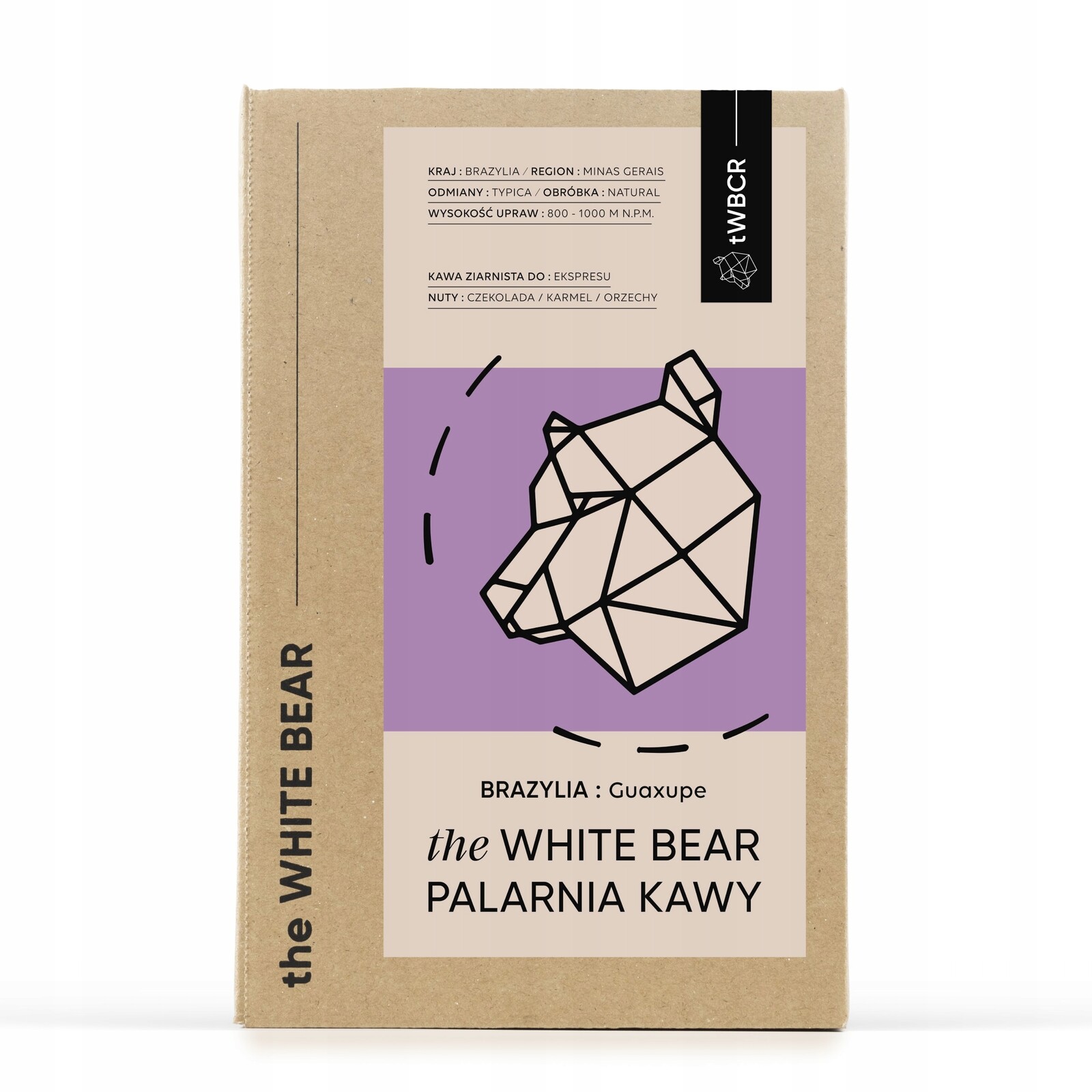 Káva zrnková Arabica The White Bear Twbc Brazílie Cerrado 1000 g