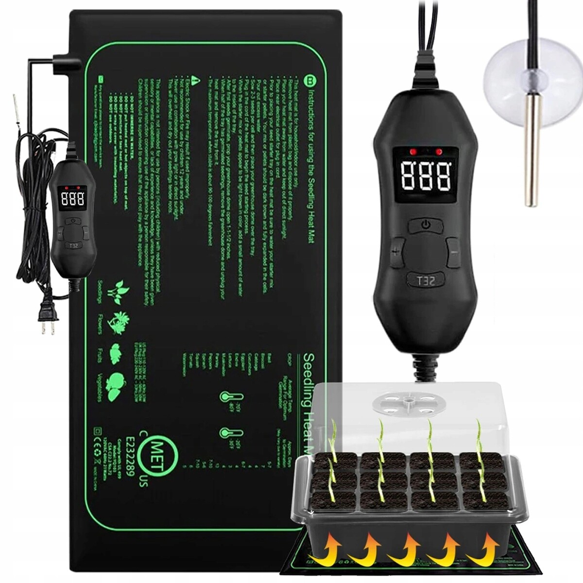 Topný Rohož 24x52 cm 50 W Pro Plazy Rostlin