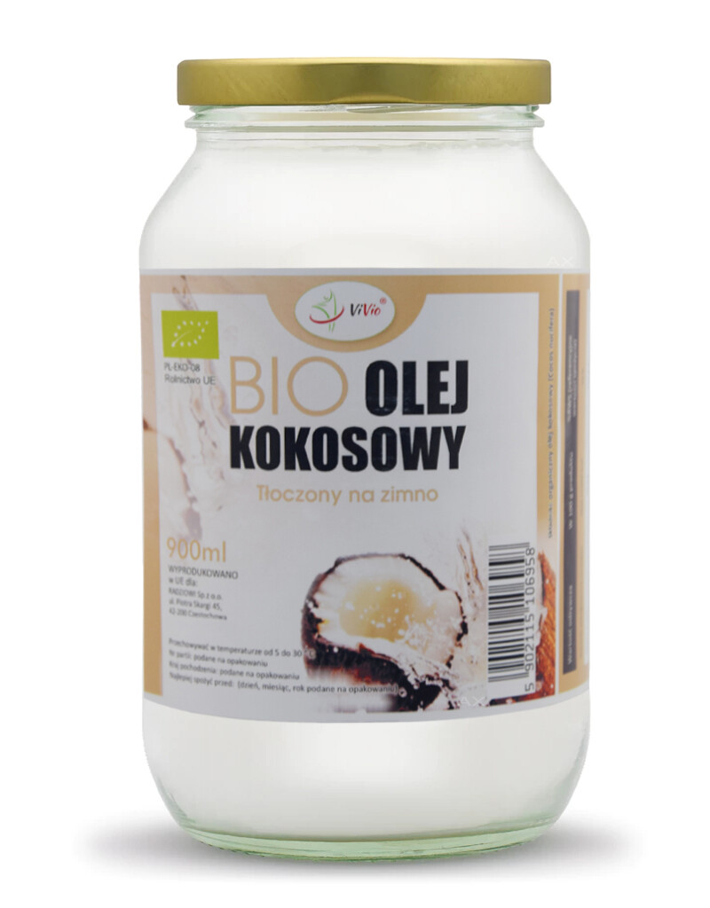 Kokosový olej nerafinovaný Vivio 900 ml