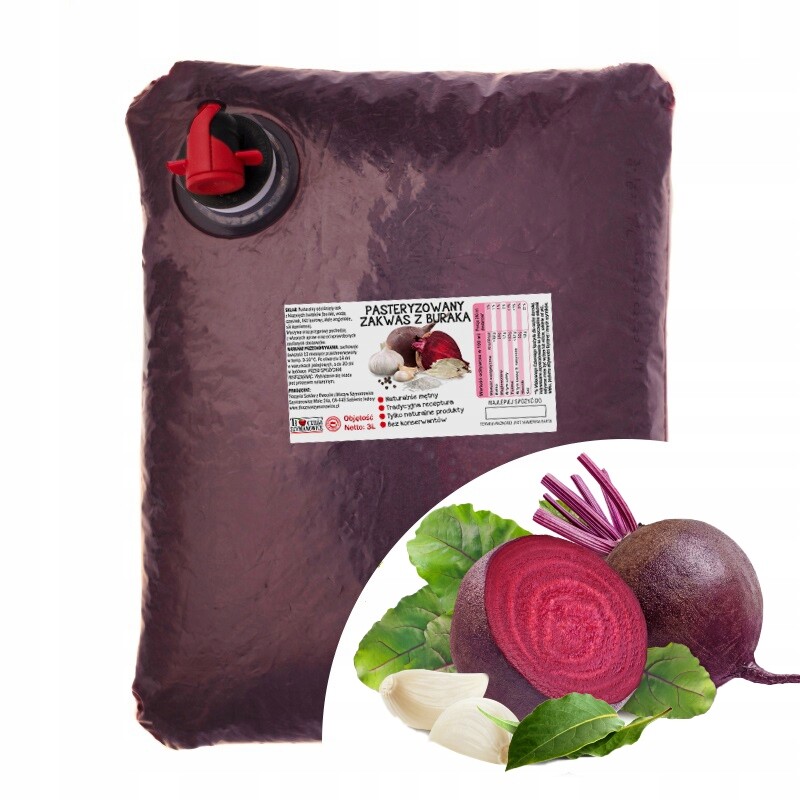 Šťáva z kysané řepy, kyselý kvásek, červená řepa, 5 l, 100 %