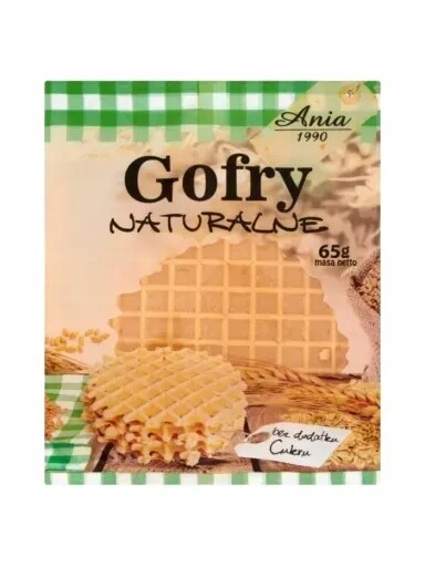 6 x Ania Přírodní vafle bez přidaného cukru Ania, 65 g