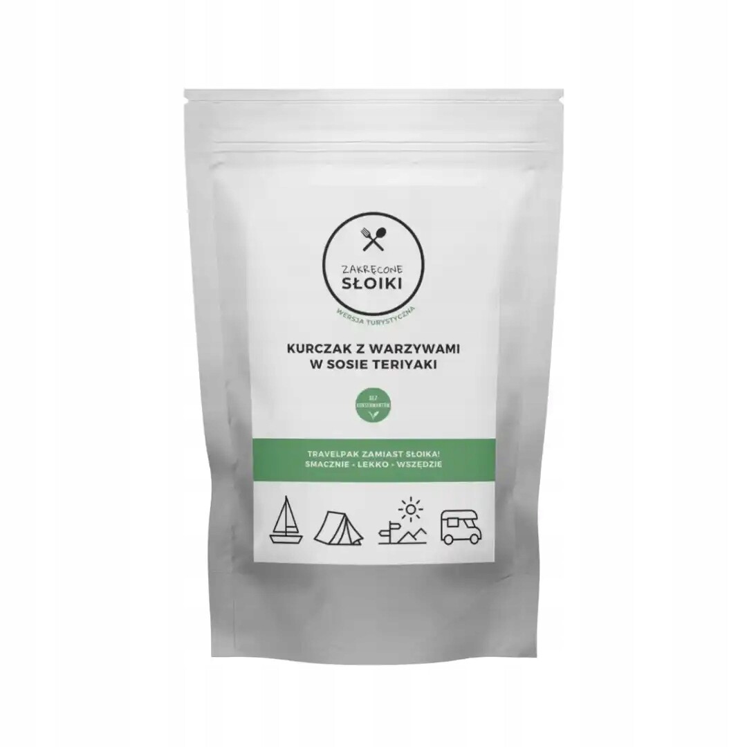 Obědové jídlo Zatočené Sklenice Kuře se zeleninou v omáčce teriyaki 900 ml