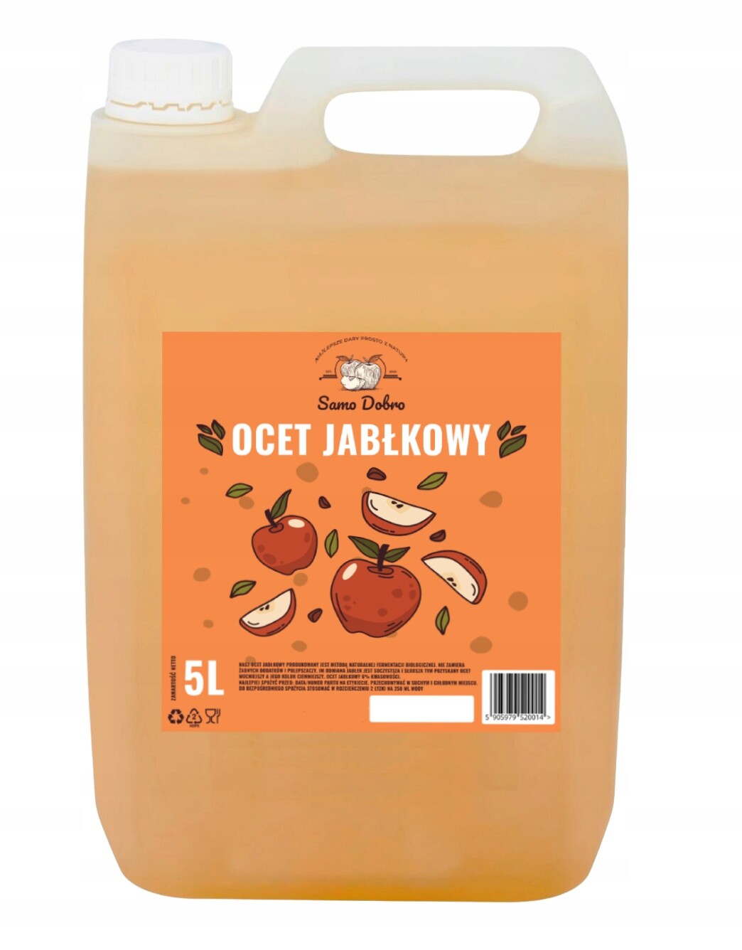 Jablečný ocet 5l 5% Přírodní fermentace Samé dobro Nefiltrovaný