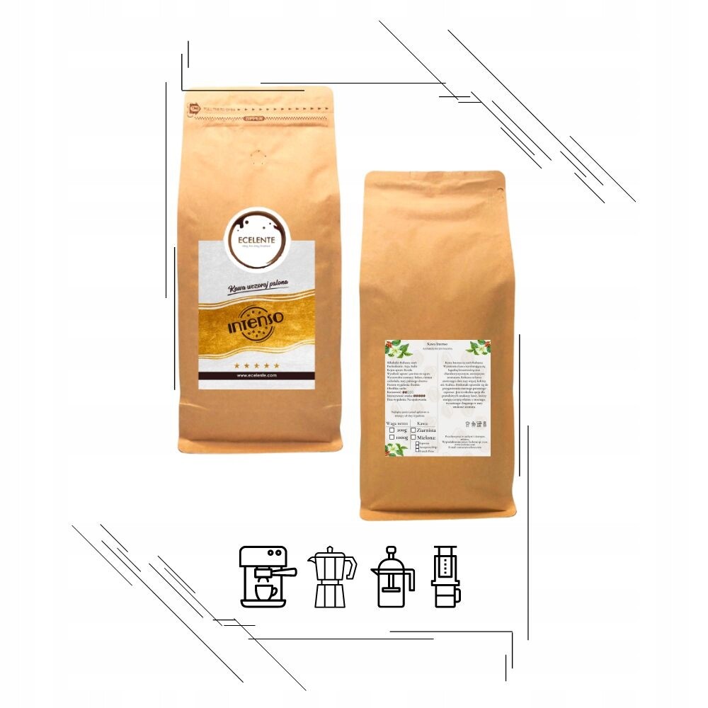 Káva zrnková Robusta Ecelente Intenso 1000 g