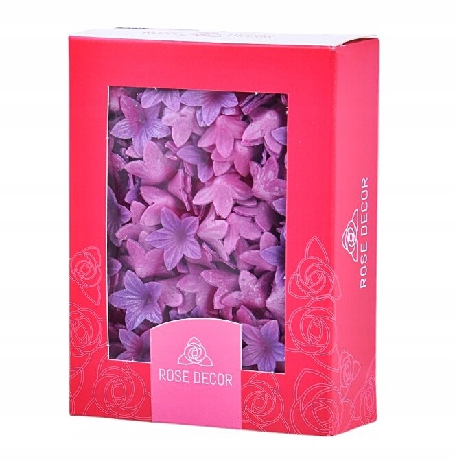 Rose Decor 384940 Dekorace oplatkové květiny mini fialové 400 ks