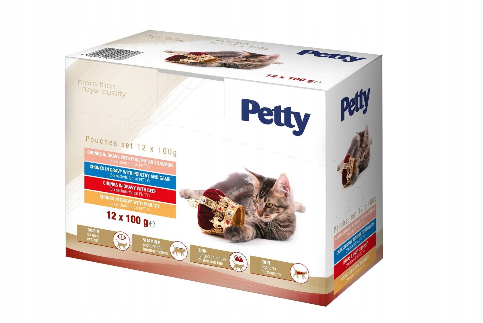 Mokré krmivo Petty mix chutí 1,2 kg