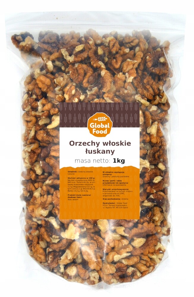 Vlašské ořechy Global Food půlky 1000 g