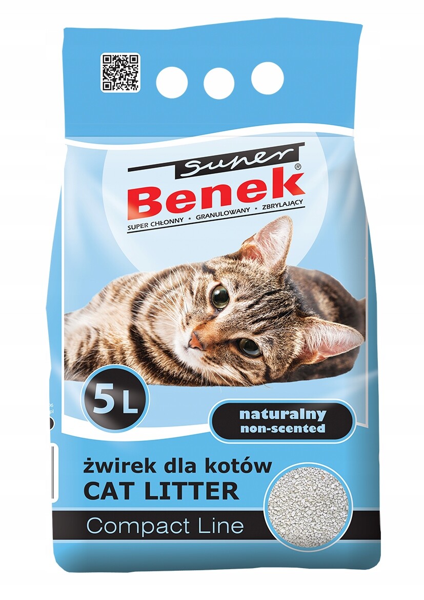 Benek Compact 20l jemnozrnné hrudkující Stelivo pro kočky