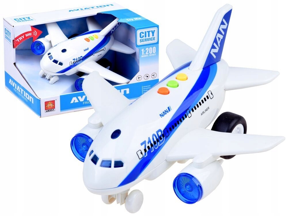 interaktivní letadlo se zvukem světla ZA2433