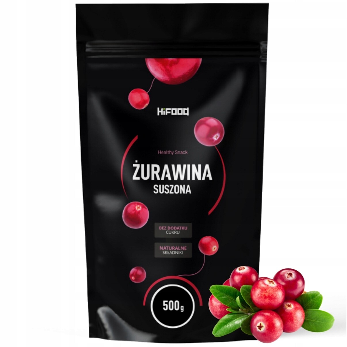 Brusinky celé HiFOOD 500 g přírodní, nesířené