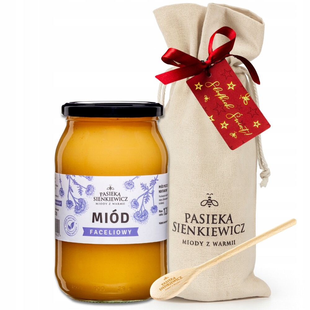 Tradiční Med 1200 G V Sáčku Se Stuhou, Etiketou A Lžící – Vyberte Si Med!