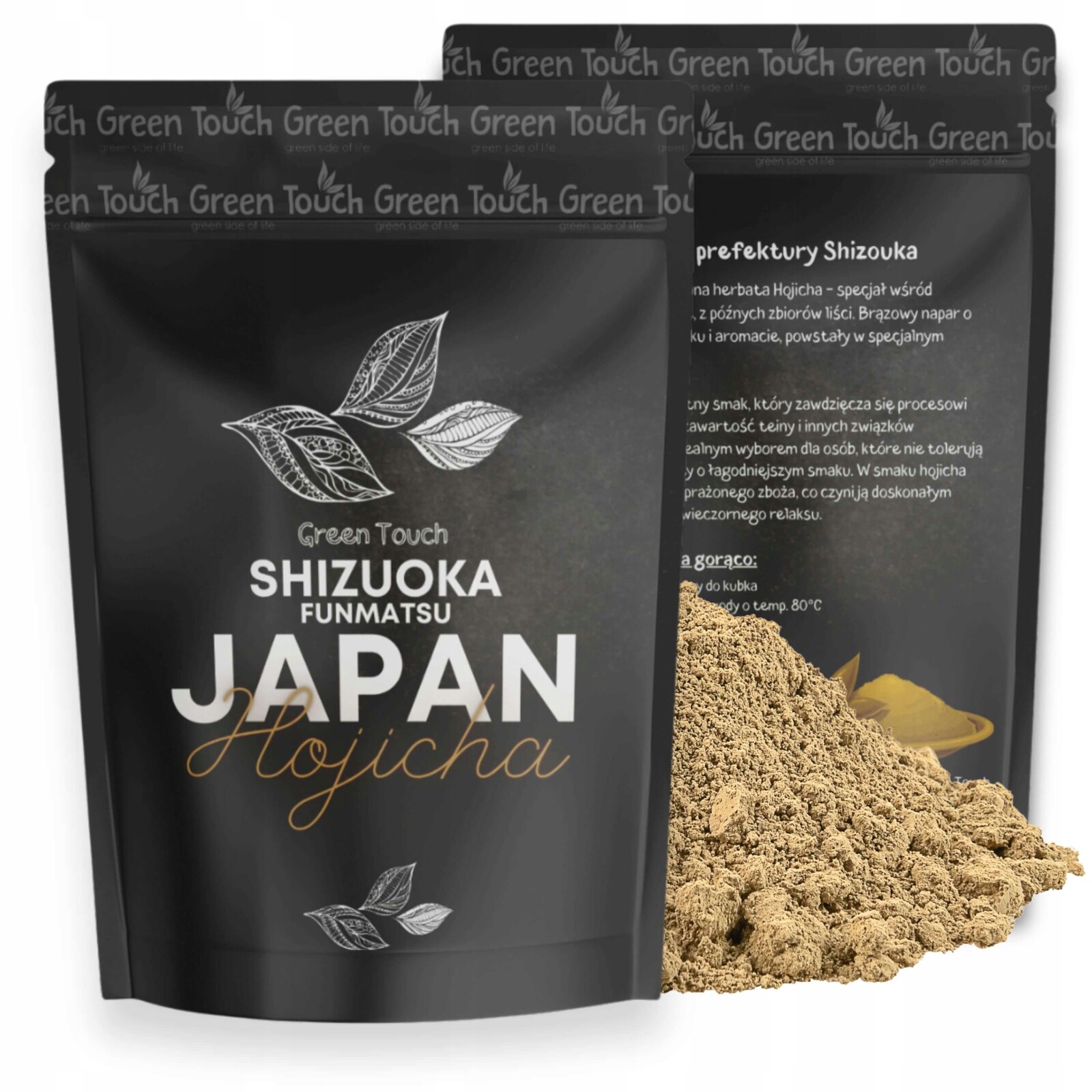 Čaj zelený japonský Hojicha Shizuoka Japan 100 g Práškový Pražený
