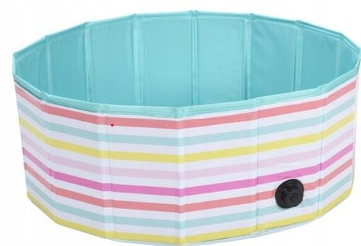 Skládací Brouzdaliště pro psy Koopman, 80x30 cm, vzor proužky, modro-zelený