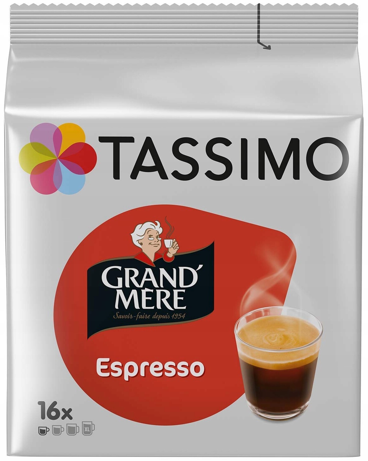 Kapsle do kávovarů Tassimo Grand Mere Petit Dejeuner, černá káva, 16 ks