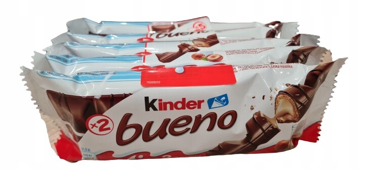 Kinder Bueno Čokoláda Tyčinky 5 kusů x 43 g Neboli Aukce 30 Kusů Bueno