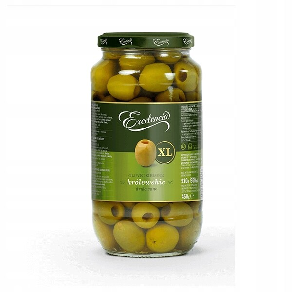 Zelené olivy Excelencia bez pecek 910 g