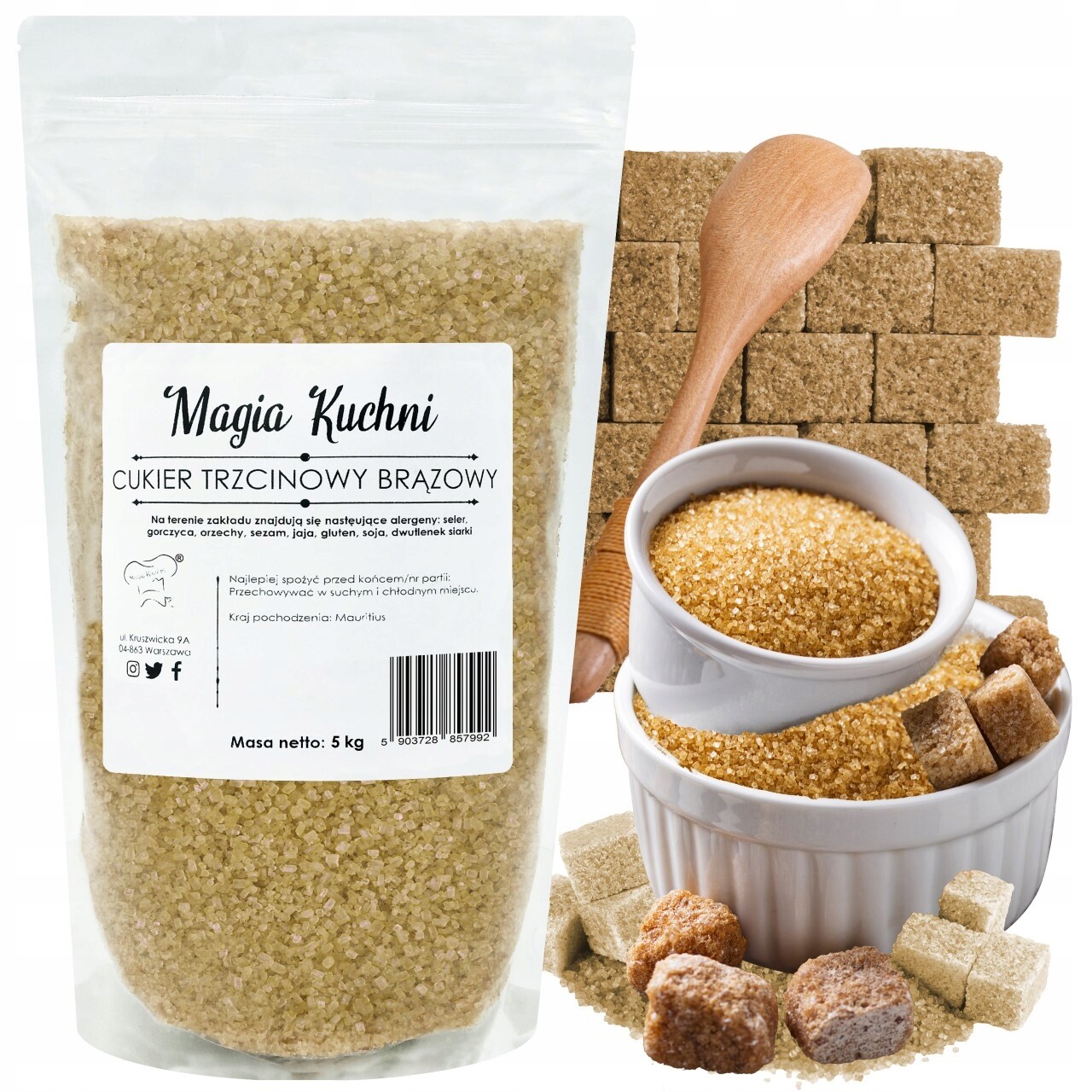 Hnědý Cukr Magia Kuchni 5 kg