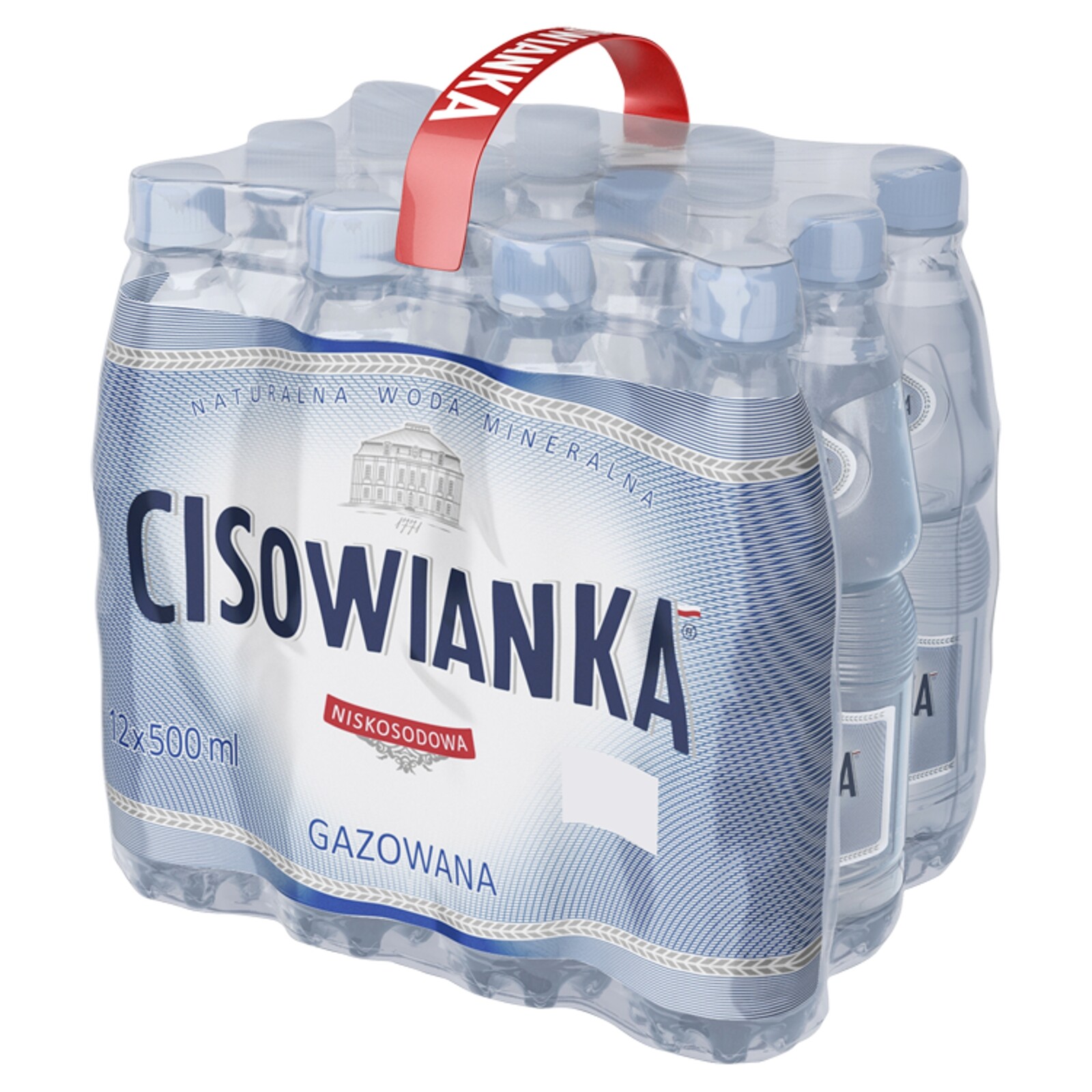 Cisowianka Přírodní minerální voda perlivá nízkosodíková 12 x 0,5 l