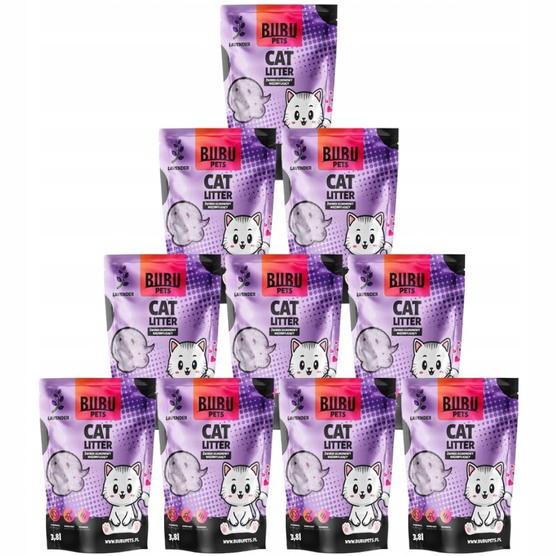 Bubu Pets Silikonové Stelivo Micro lavender fialový 10x3,8 l