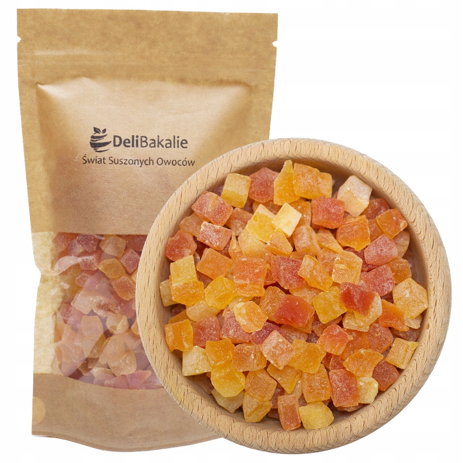 Papája kandovaná kostky 1 kg sladká svačinka DeliBakalie