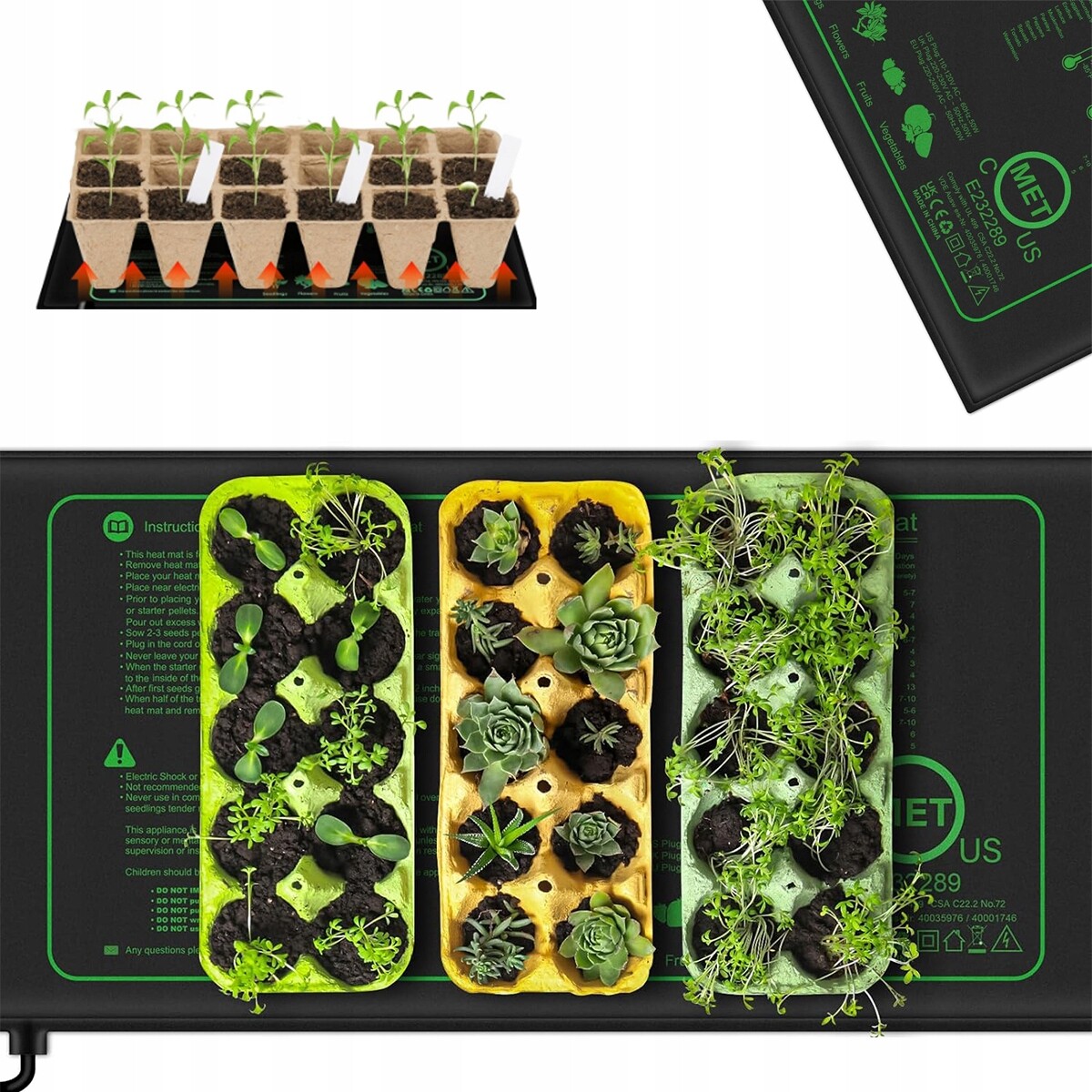 Vyhřívací Podložka 50 W S Regulovanou Teplotou Pro Rostliny A Plazy 24*52 CM