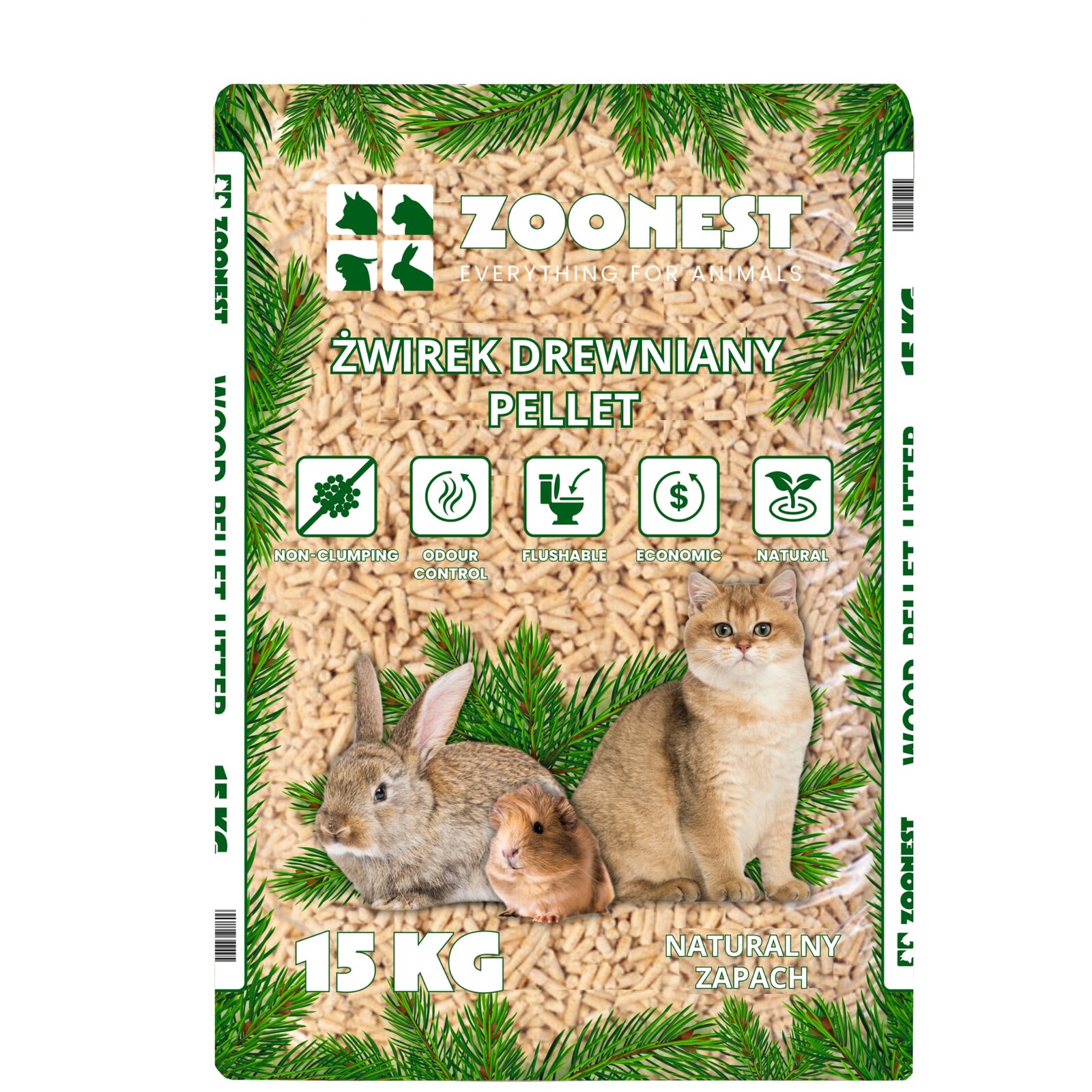 Dřevěná stelivo Zoonest 40 l