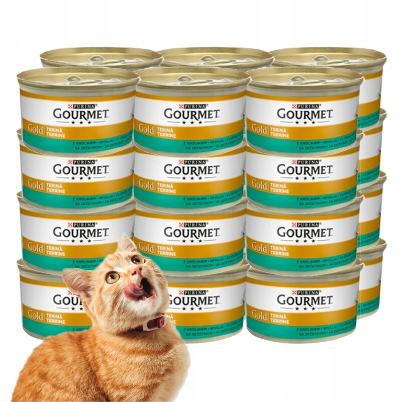 Mokré krmivo pro kočky králík v paštice Gourmet Gold Pathe Rabbit 24x85g