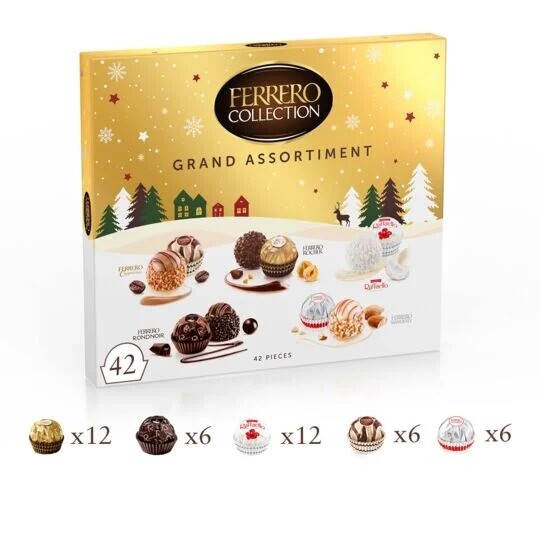 Ferrero Grand Assortiment Obsahuje Ferrero Cappuccino A Manderly 42 ks. 431 g