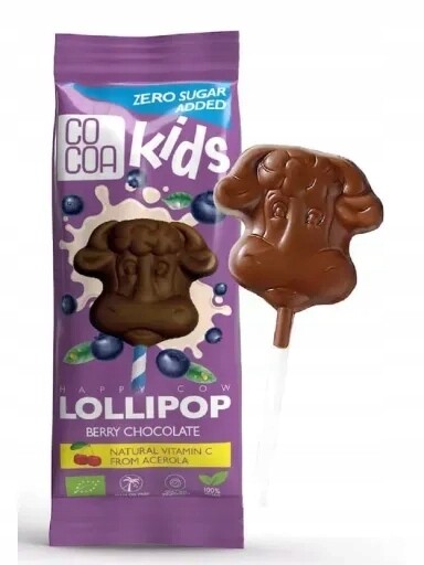 6 x Lízátko z borůvkové čokolády s vitamínem C Bio 15 g Cocoa